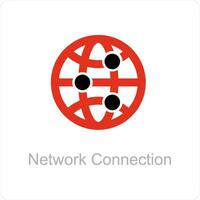 nätverk länk och förbindelse ikon begrepp vektor