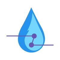 regndroppar rör symbol liten droppe levande nyans av blå vektor