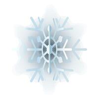 Winter Blau flauschige Schneeflocke Gradient Symbol vektor