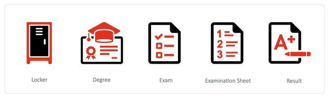 skåp, grad och examen vektor