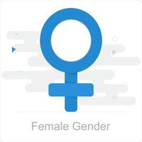 weiblich Geschlecht und Frau Symbol Konzept vektor