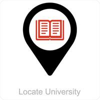 Lokalisieren Universität und Bildung Symbol Konzept vektor
