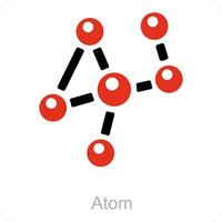 Atom und atomar Symbol Konzept vektor