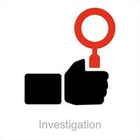 undersökning och brottslighet ikon begrepp vektor