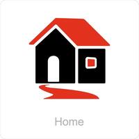 Hem och hus ikon begrepp vektor