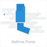 astma pump och inhalator ikon begrepp vektor