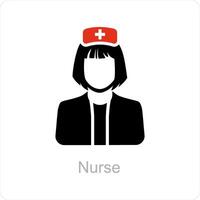 Krankenschwester und Gesundheit Pflege Symbol Konzept vektor