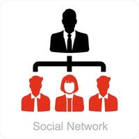 social nätverk och förbindelse ikon begrepp vektor