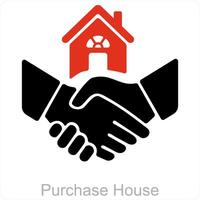 Kauf Haus und Zuhause Symbol Konzept vektor