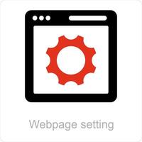 webbsida miljö och uppkopplad ikon begrepp vektor