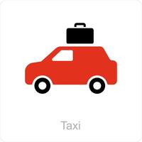 taxi och bil ikon begrepp vektor