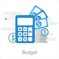 Budget und Geld Symbol Konzept vektor