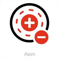atom och atom- ikon begrepp vektor