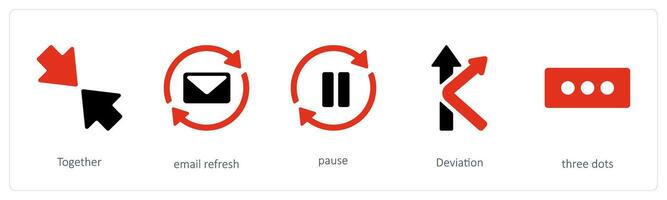 tillsammans och e-post refresh vektor