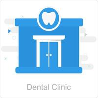 Dental Klinik und Zahn Symbol Konzept vektor