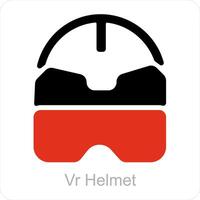 vr Helm und Headset Symbol Konzept vektor