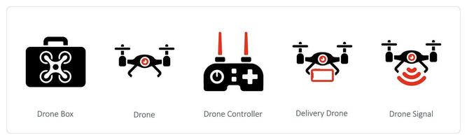 Drohne Kasten, Drohne und Drohne Regler vektor