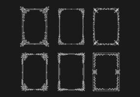 Jahrgang dekorativ linear Frames zum Galerie von Bild vektor