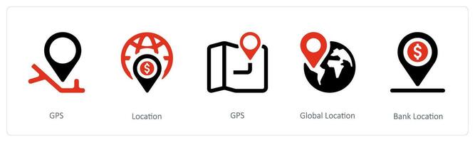 gps och global plats vektor