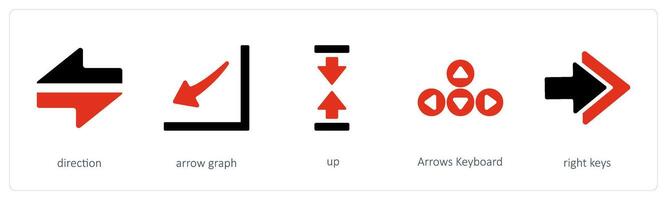 Richtung und Pfeil Graph vektor