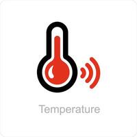 temperatur och låg ikon begrepp vektor