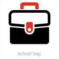 skola väska och väska ikon begrepp vektor