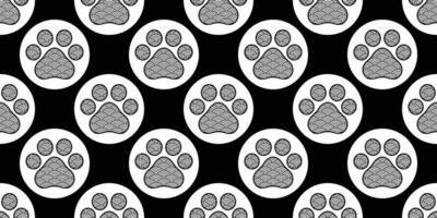 Hund Pfote nahtlos Muster Fußabdruck Symbol Katze Bär Polar- Vektor Polka Punkt Französisch Bulldogge Karikatur wiederholen Hintergrund Schal isoliert Fliese Hintergrund doodke Illustration Design