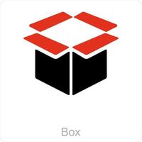 Box und Paket Symbol Konzept vektor