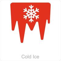 kall is och snöboll ikon begrepp vektor