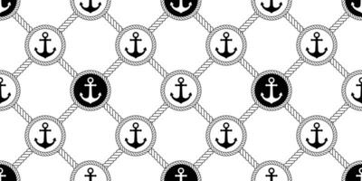ankare sömlös mönster rep lasso vektor båt pirat roder nautisk havs hav hav upprepa tapet scarf isolerat bricka bakgrund illustration linje design