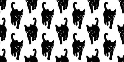katt sömlös mönster kattunge gående vektor kalikå sällskapsdjur djur- scarf isolerat upprepa bakgrund tecknad serie bricka tapet klotter illustration design