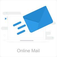 online Mail und Email Symbol Konzept vektor