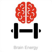 Gehirn Energie und Gehirn Symbol Konzept vektor