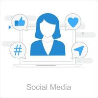 Sozial Medien und Netzwerk Symbol Konzept vektor