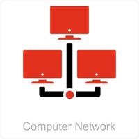 Computer Netzwerk und Verbindung Symbol Konzept vektor