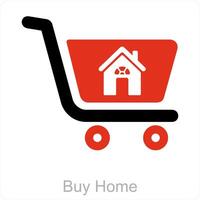 Kaufen Zuhause und Haus Symbol Konzept vektor