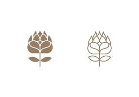 logotyp protea blomma, feminism, minimalistisk, modern, logotyp linje, redigerbar Färg vektor