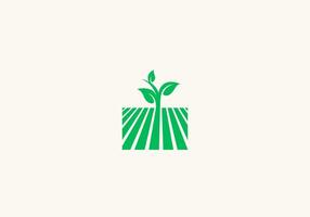 Logo Ökologie Blatt und Gartenarbeit, Natur Logo Grün, einfach modern minimalistisch. editierbar Datei vektor