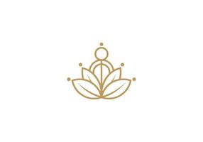 Logo spirituell Gesundheit Pflege, Psychologie, Meditation Person und Natur. Logo Jahrgang Ruhe ästhetisch und modern. editierbar Farbe vektor