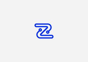 logotyp brev z och teknologi, anslutning. teknik, telekommunikation, ansluta, logotyp unik, modern, minimalistisk. företag identitet vektor ikon.