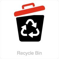 recyceln Behälter und Müll Symbol Konzept vektor