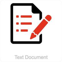 text dokumentera och notera ikon begrepp vektor