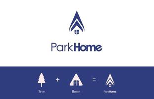 Logo Initiale Baum und Haus, natürlich Zuhause Logo Design Vektor Vorlage, einfach zu verwenden und editierbar Farbe. Lasst uns machen Ihre Design Einfacher