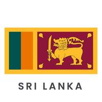 sri Lanka Flagge Vektor isoliert auf Weiß Hintergrund.