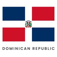 dominikanisch Republik Flagge isoliert auf Weiß Hintergrund. vektor