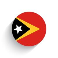 National Flagge von Timor leste Symbol Vektor Illustration isoliert auf Weiß Hintergrund.