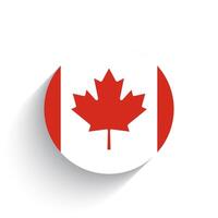 National Flagge von Kanada Symbol Vektor Illustration isoliert auf Weiß Hintergrund.