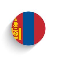 nationell flagga av mongoliet ikon vektor illustration isolerat på vit bakgrund.
