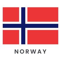 Norwegen Flagge isoliert auf Weiß Hintergrund. vektor