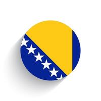 National Flagge von Bosnien und Herzegowina Symbol Vektor Illustration isoliert auf Weiß Hintergrund.